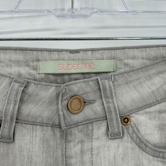 SUPERFINE Women's Light Gray Mid Rise Skinny Jeans Denim Size 26 - Picture 6 of 8